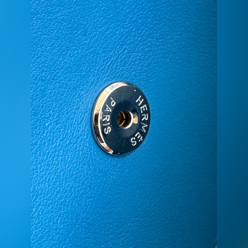 Rare Hermès Catenina Bag In Bleu de Galice S7 Swift Palladium Hardware - Picture 7 of 13
